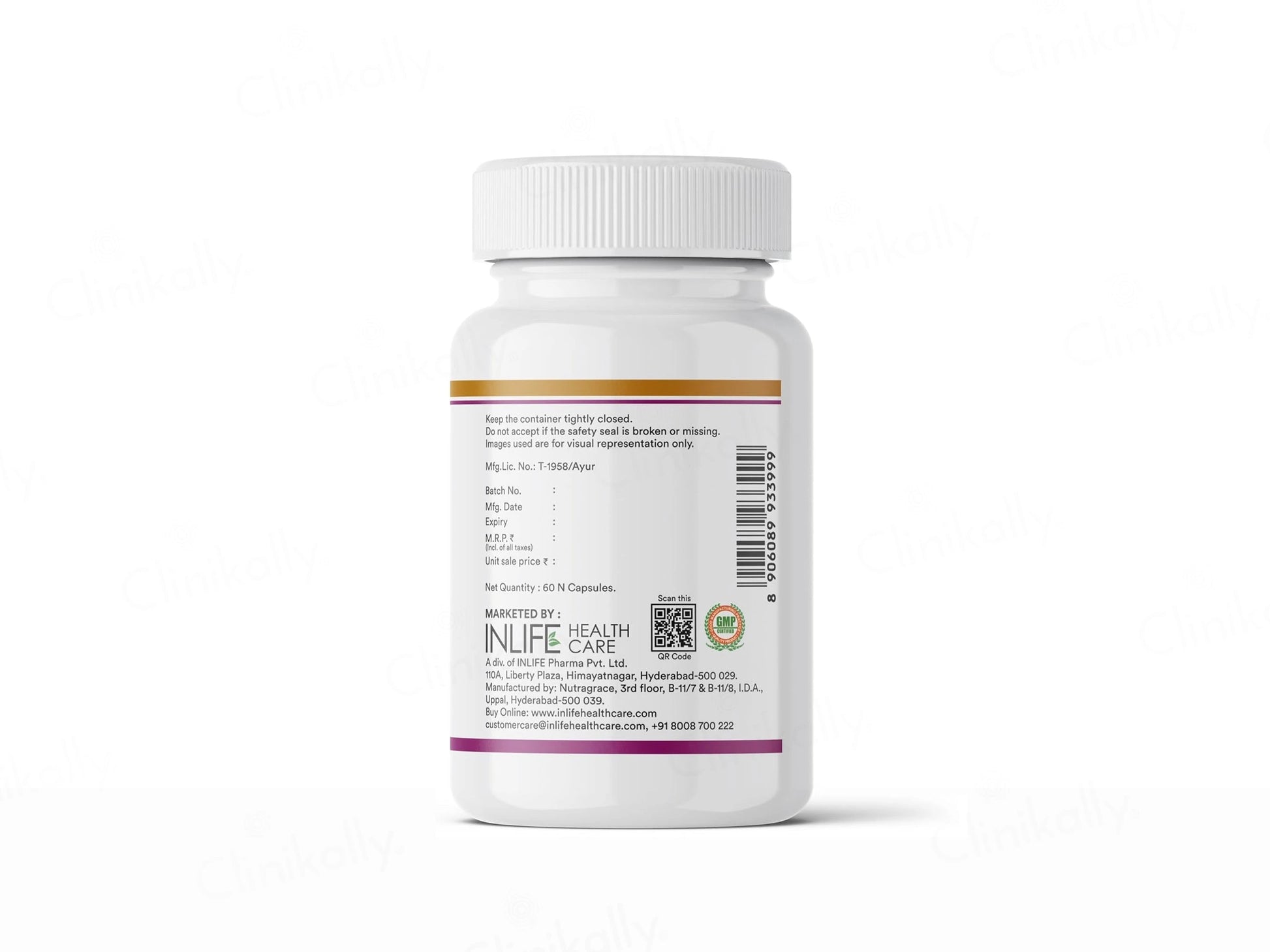 Inlife Natural Garlic Oil 0.5 Percent Liquid Filled Veg Capsule