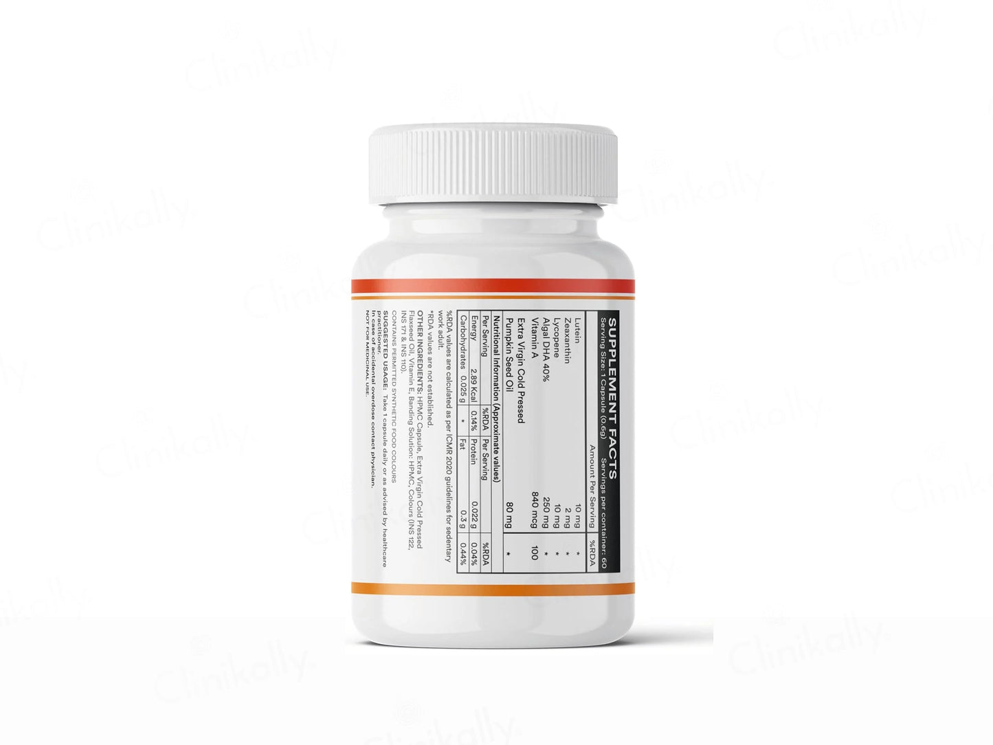Inlife Natural Lutein Zeaxanthin Eye Health Liquid Filled Veg Capsule