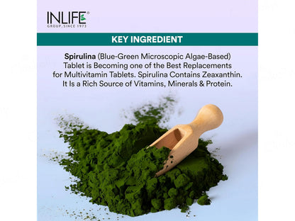 Inlife Spirulina Shaivala Ghanasatva 2000mg Supplement Tablet