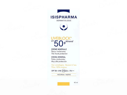 Isispharma UVE Block Mineral Cream Sunscreen SPF 50 PA