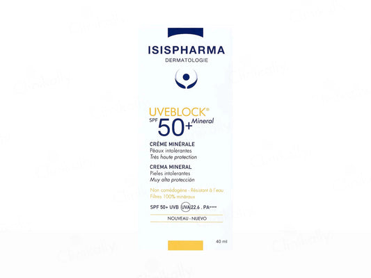 Isispharma UVE Block Mineral Cream Sunscreen SPF 50 PA