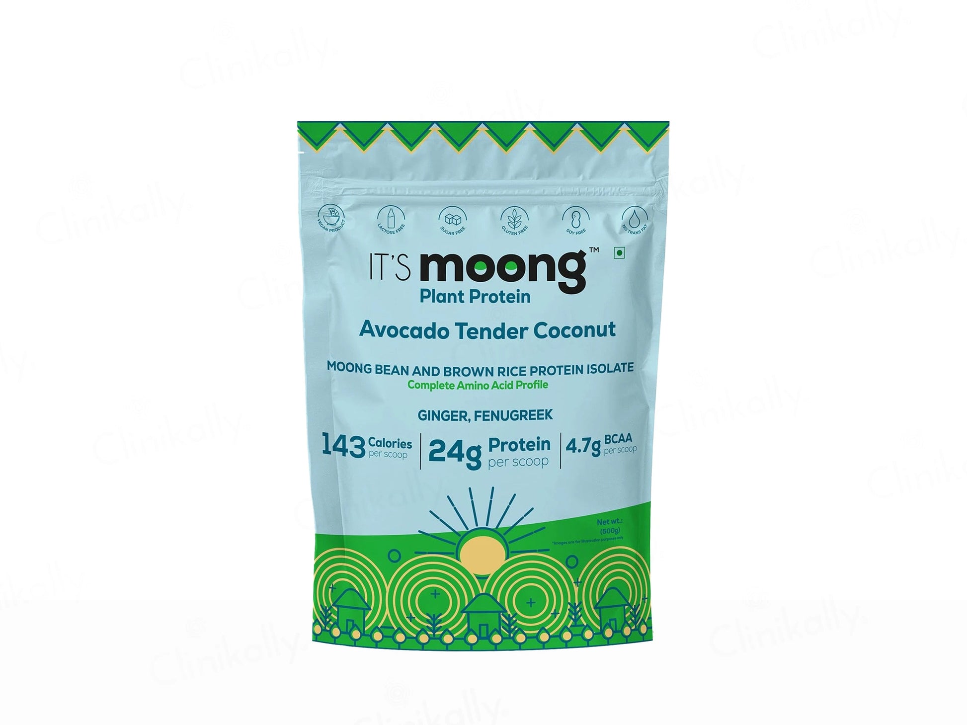 It's Moong Moong Bean and  Brown Rice Plant Protein Supplement Powder