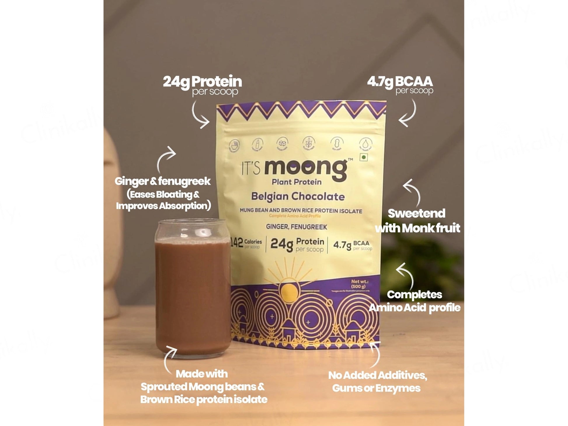 It's Moong Moong Bean and  Brown Rice Plant Protein Supplement Powder