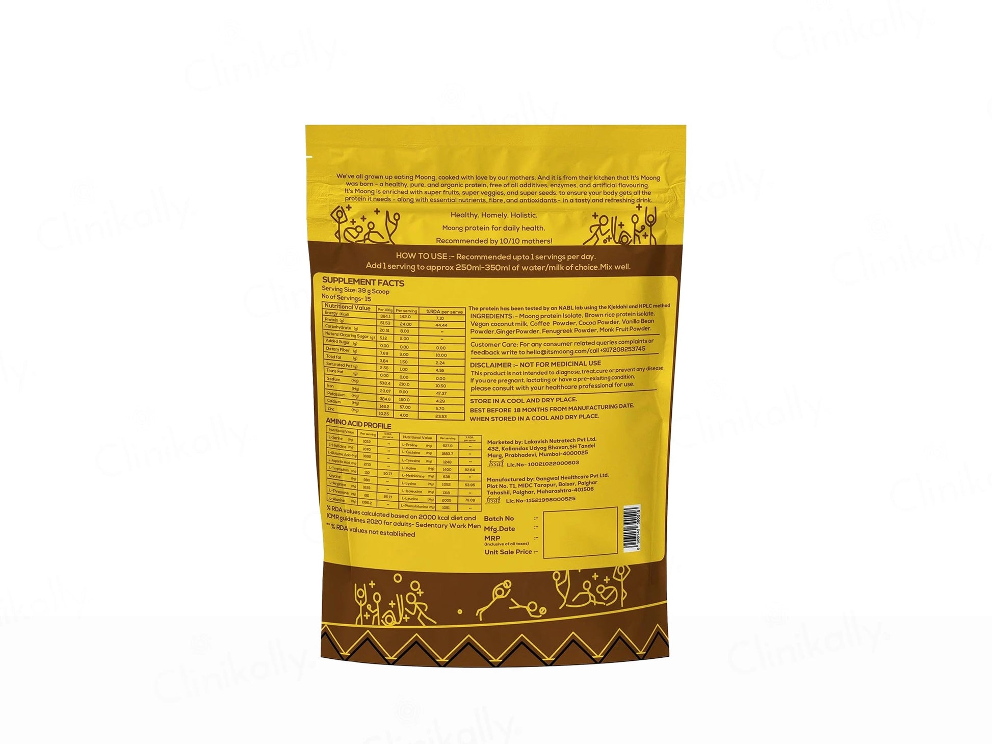 It's Moong Moong Bean and  Brown Rice Plant Protein Supplement Powder
