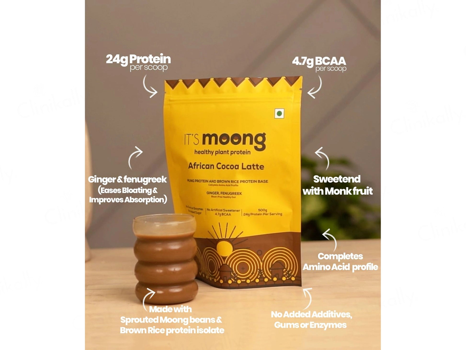 It's Moong Moong Bean and  Brown Rice Plant Protein Supplement Powder
