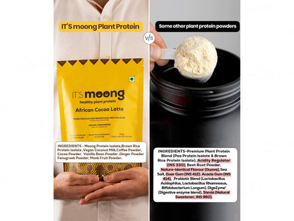 It's Moong Moong Bean and  Brown Rice Plant Protein Supplement Powder