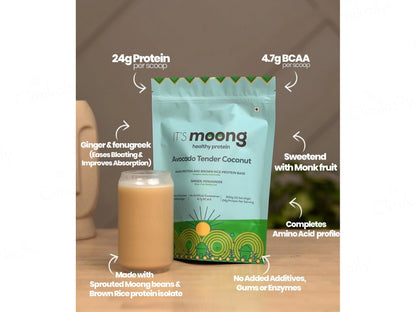 It's Moong Moong Bean and  Brown Rice Plant Protein Supplement Powder