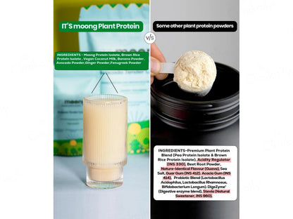 It's Moong Moong Bean and  Brown Rice Plant Protein Supplement Powder