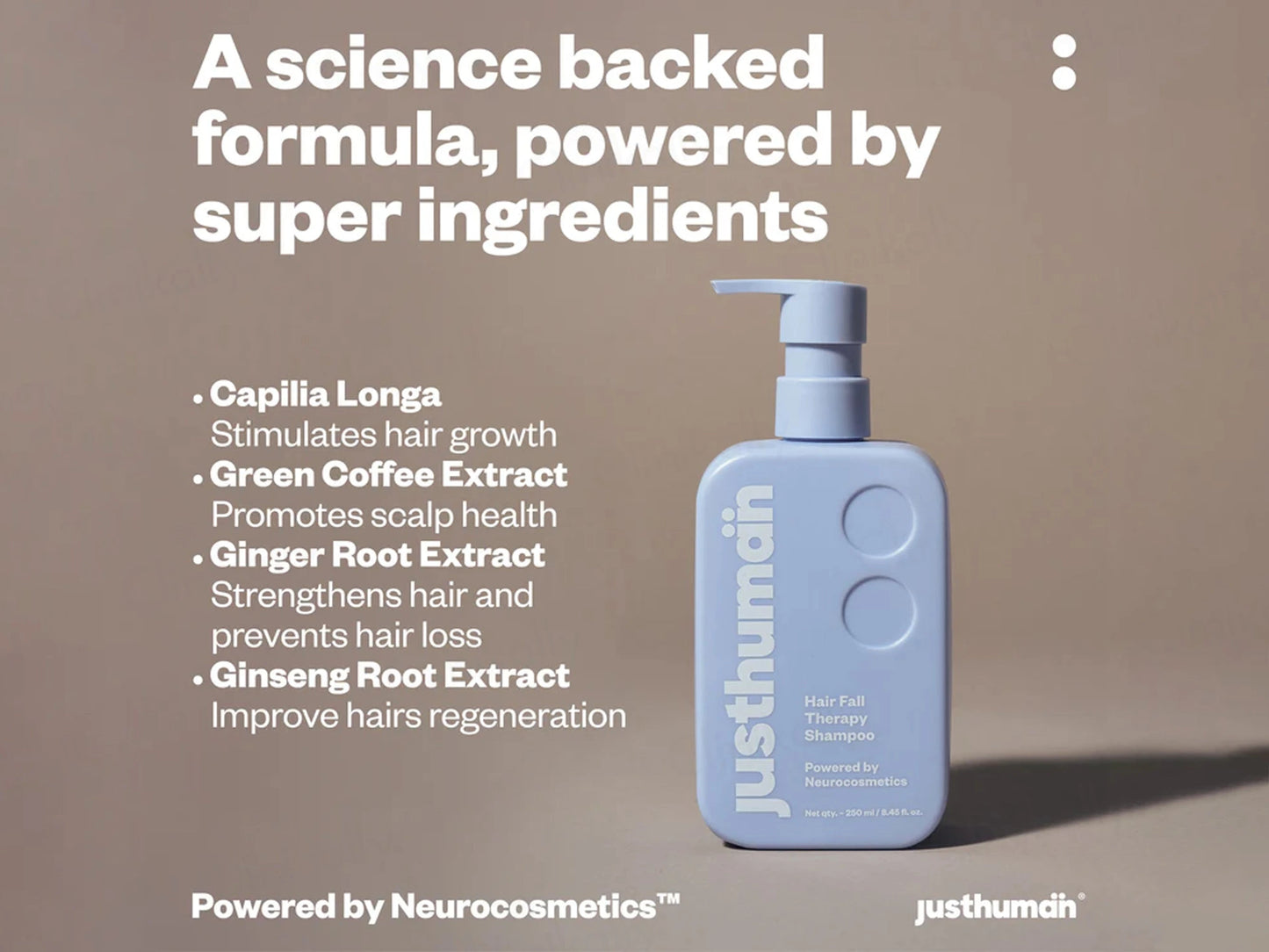 Justhuman Hair Fall Therapy Shampoo