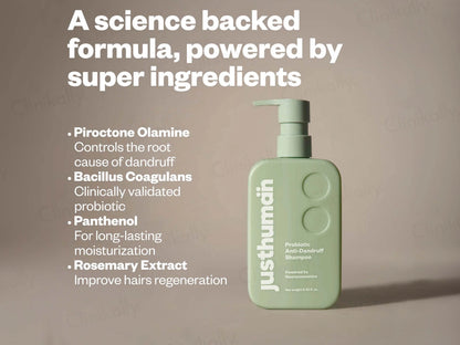 Justhuman Probiotic Anti-Dandruff Shampoo