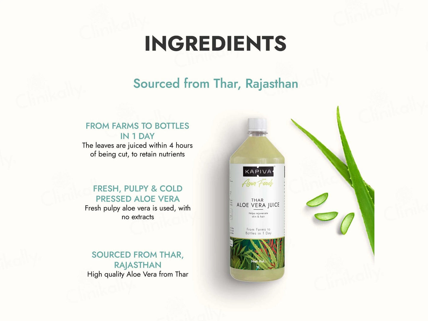 Kapiva Thar Aloe Vera Juice For Skin and  Hair Rejuvenation