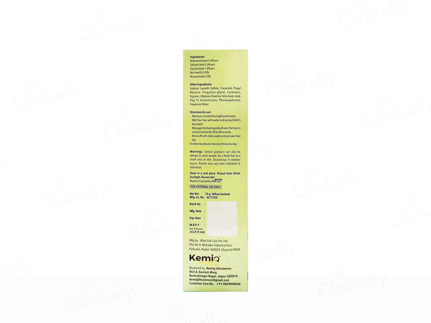 Kemiq Glofit-S Foaming Face Wash