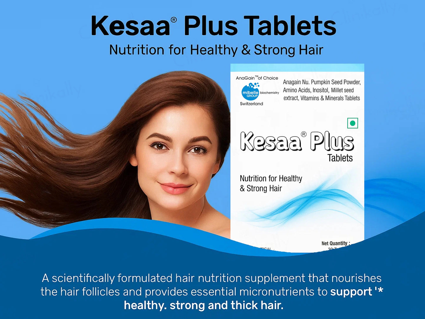 Kesaa Plus Nutraceutical Tablet For Healthy and  Strong Hair