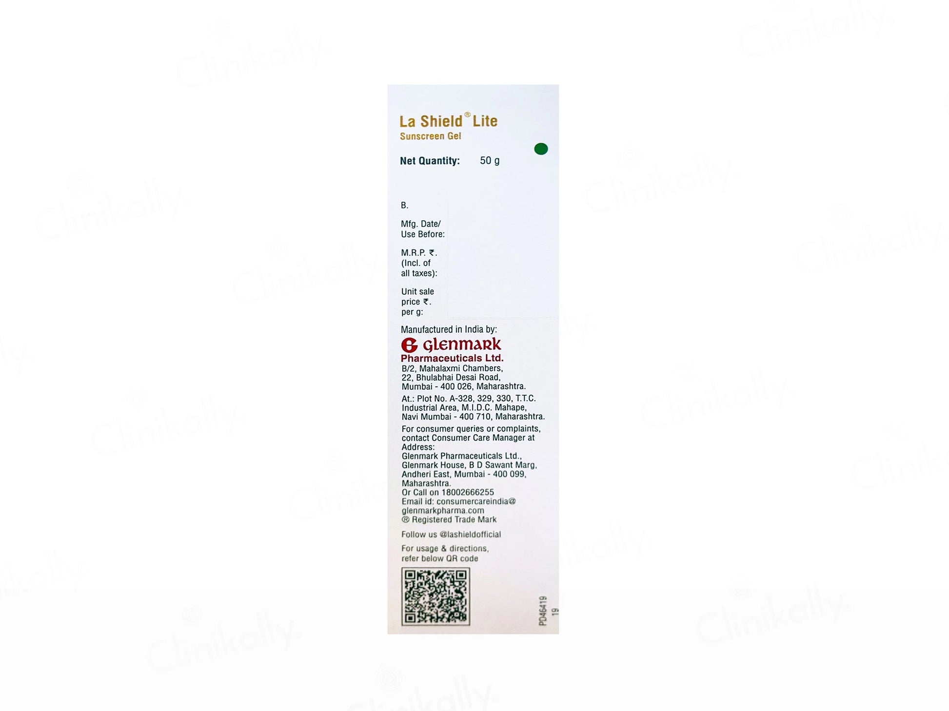 La Shield Lite Sunscreen Gel SPF 50 PA