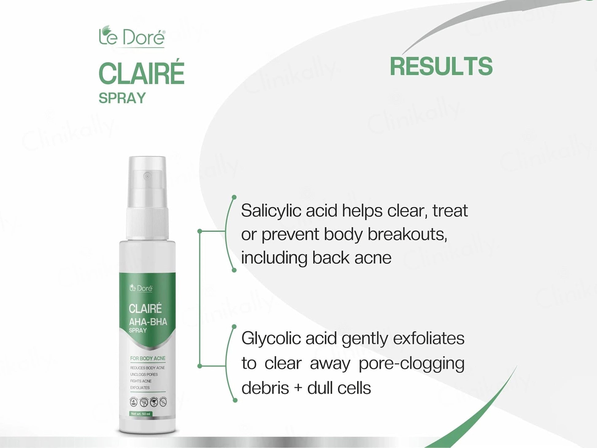 Le Dore Claire AHA-BHA Body Acne Spray