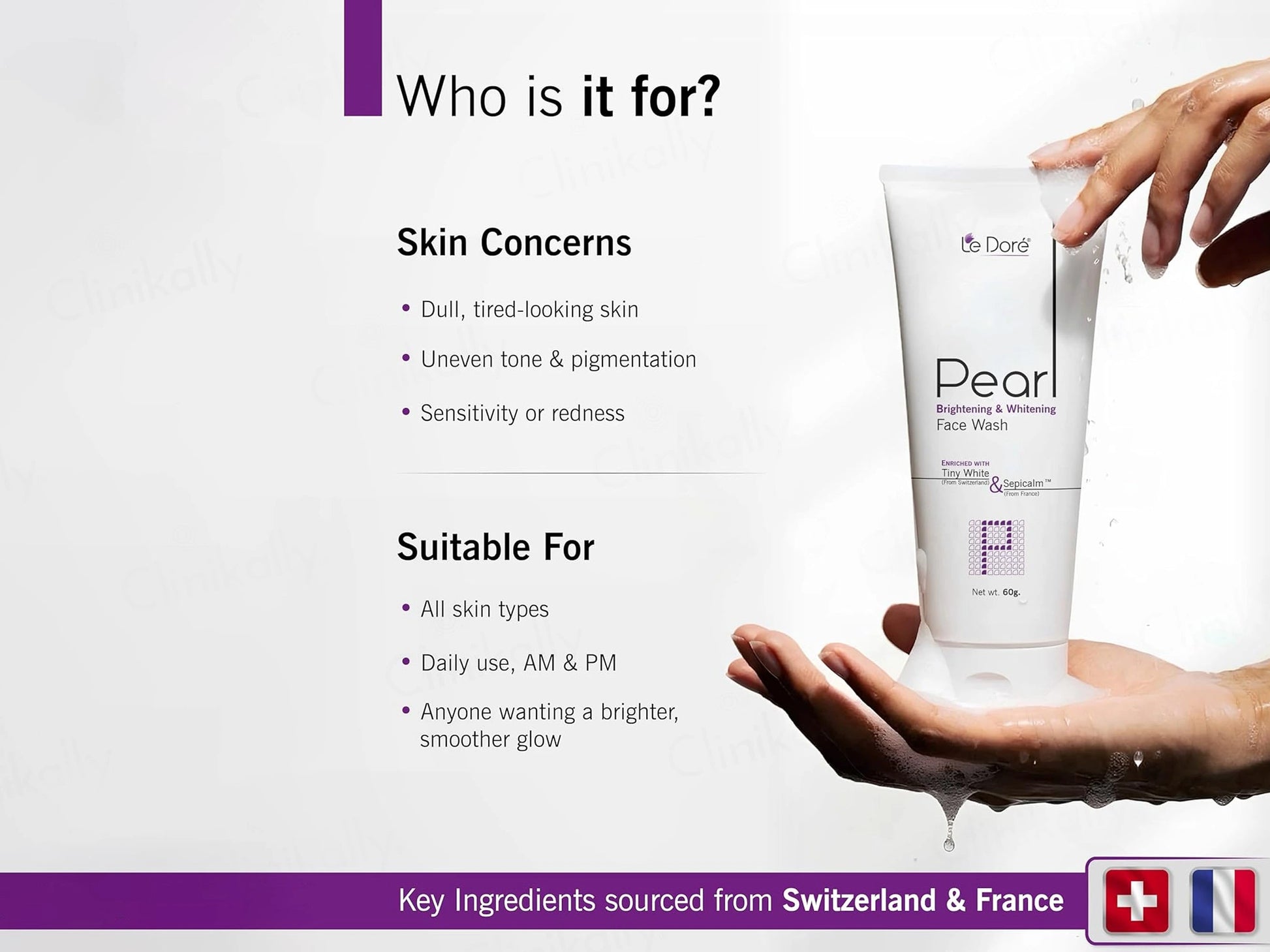 Le Dore Pearl Brightening and  Whitening Face Wash