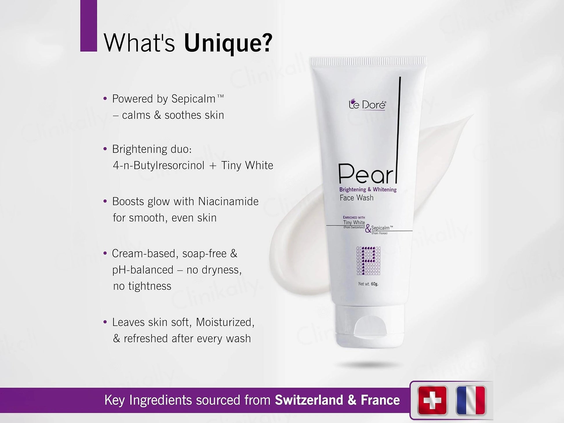 Le Dore Pearl Brightening and  Whitening Face Wash