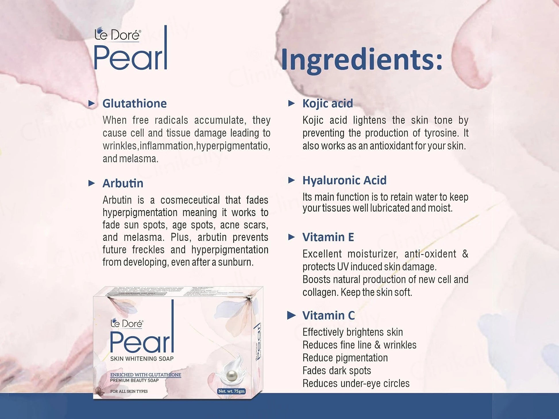 Le Dore Pearl Skin Whitening Premium Beauty Soap