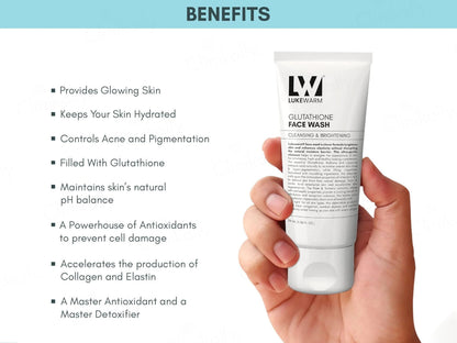 Lukewarm Glutathione Cleansing and  Brightening Face Wash