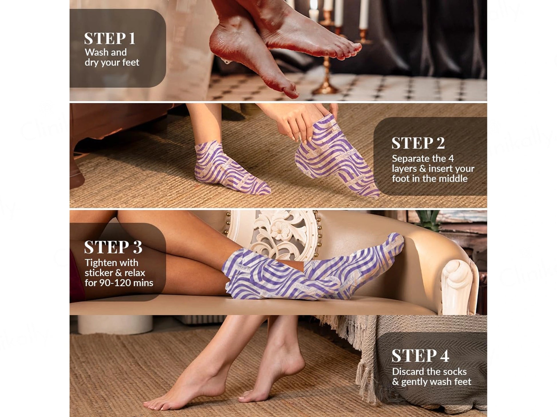 LuxaDerme Peeling and  Exfoliating Foot Mask