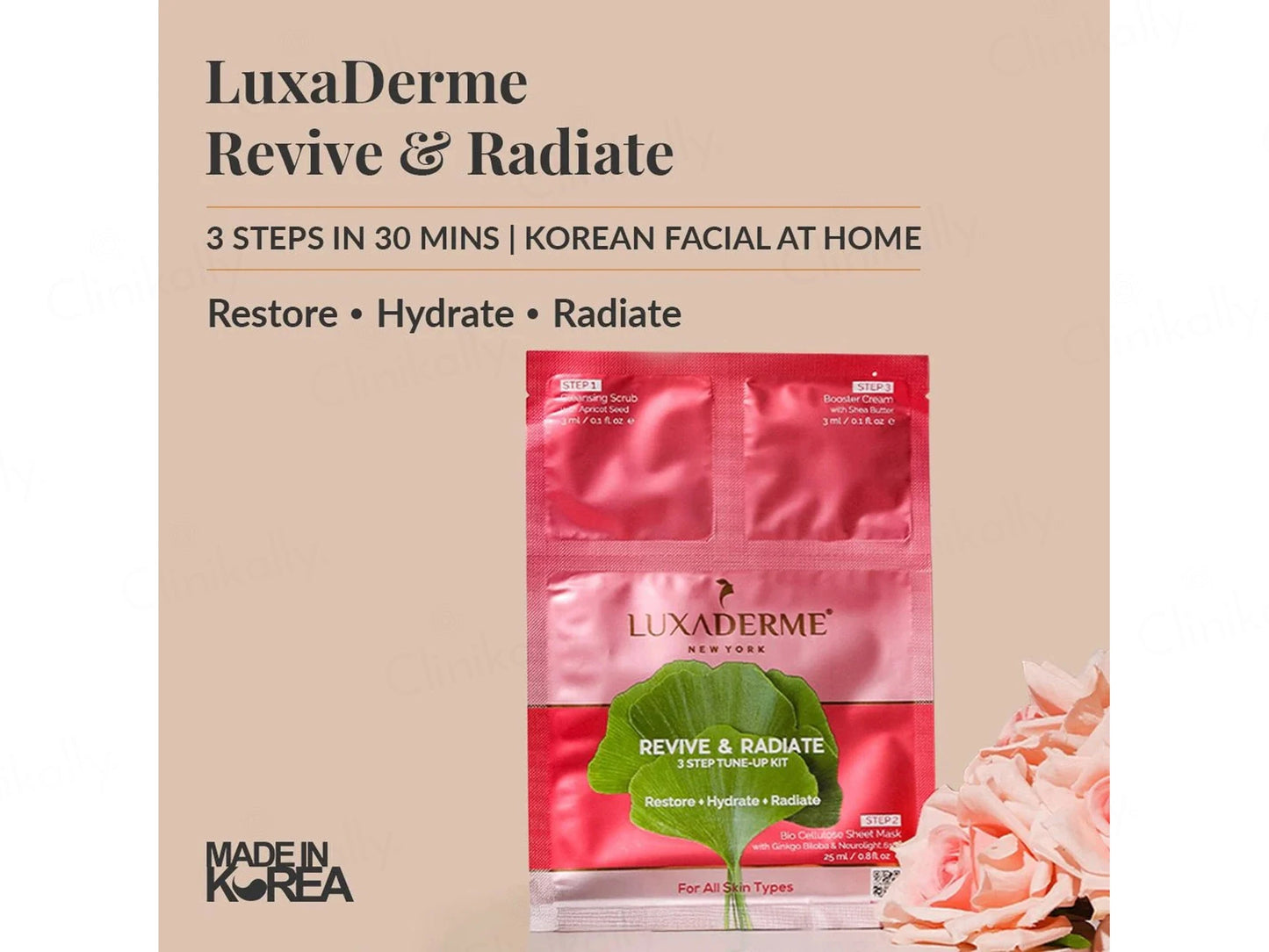 LuxaDerme Revive and  Radiate 3 Step Tune-Up Kit
