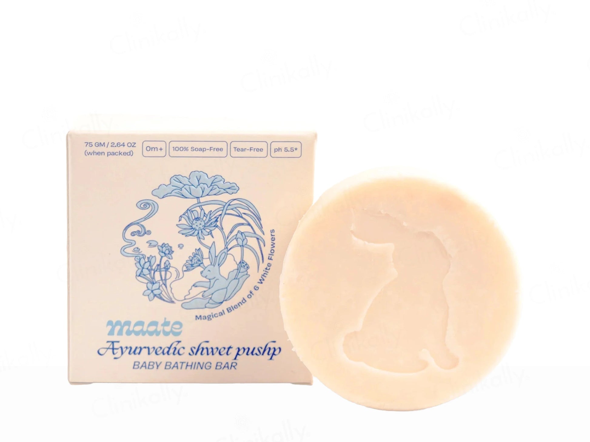 Maate Ayurvedic Shwet Pushp Baby Bathing Bar