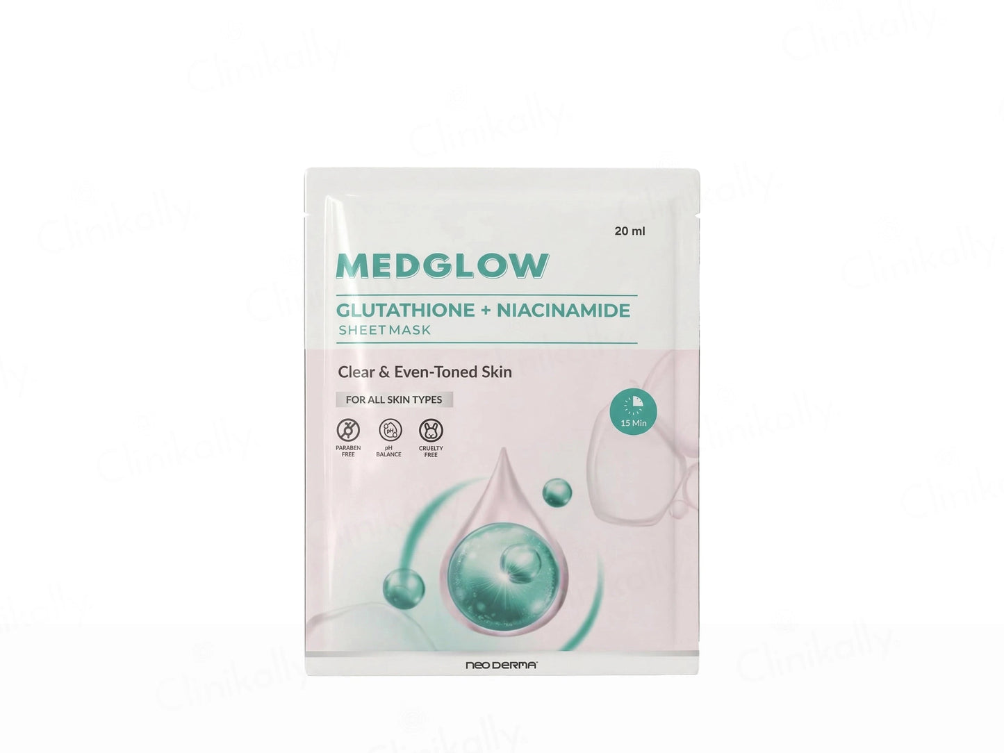 Medglow Glutathione  Niacinamide Face Sheet Mask