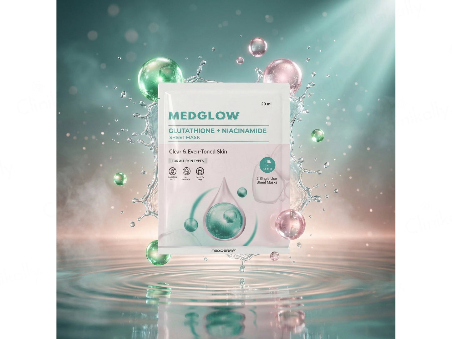 Medglow Glutathione  Niacinamide Face Sheet Mask