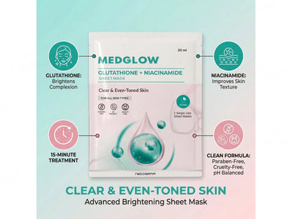 Medglow Glutathione  Niacinamide Face Sheet Mask