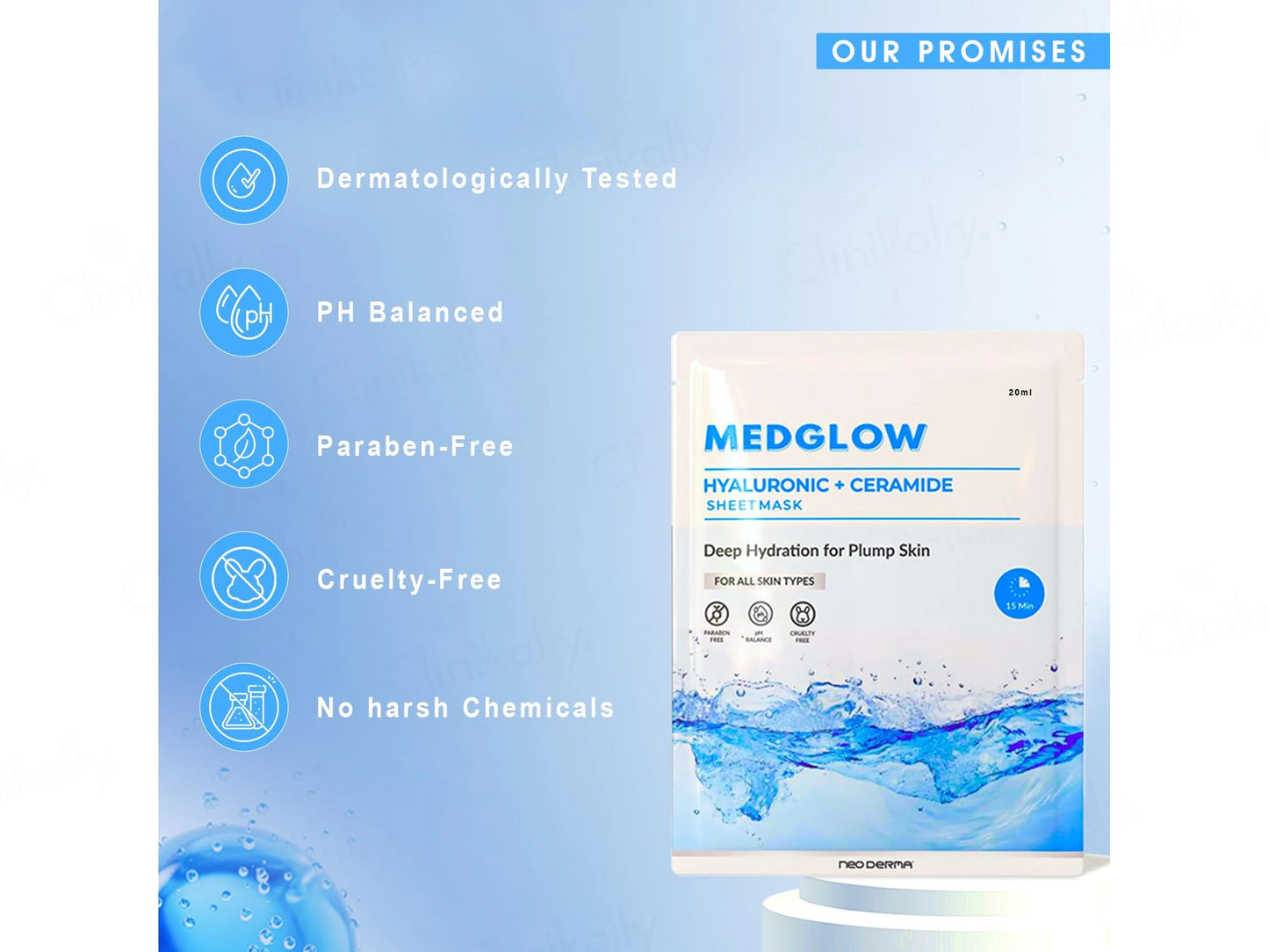 Medglow Hyaluronic  Ceramide Face Sheet Mask