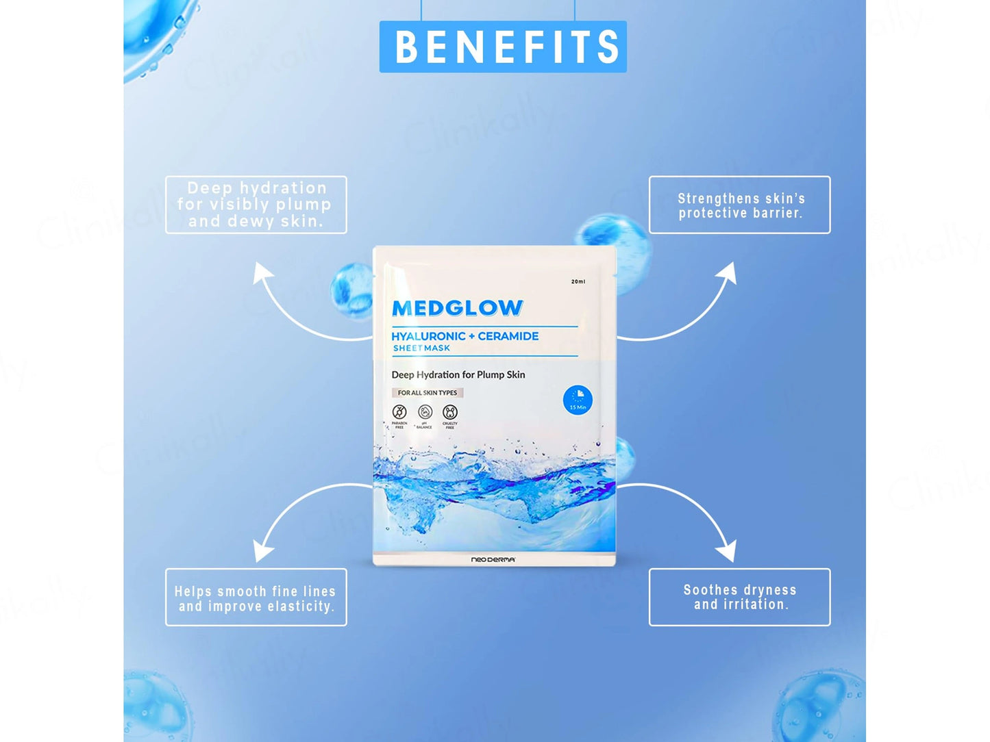 Medglow Hyaluronic  Ceramide Face Sheet Mask