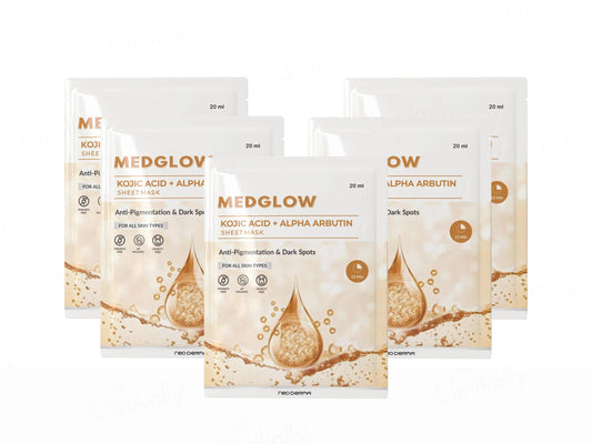 Medglow Kojic Acid  Alpha Arbutin Face Sheet Mask