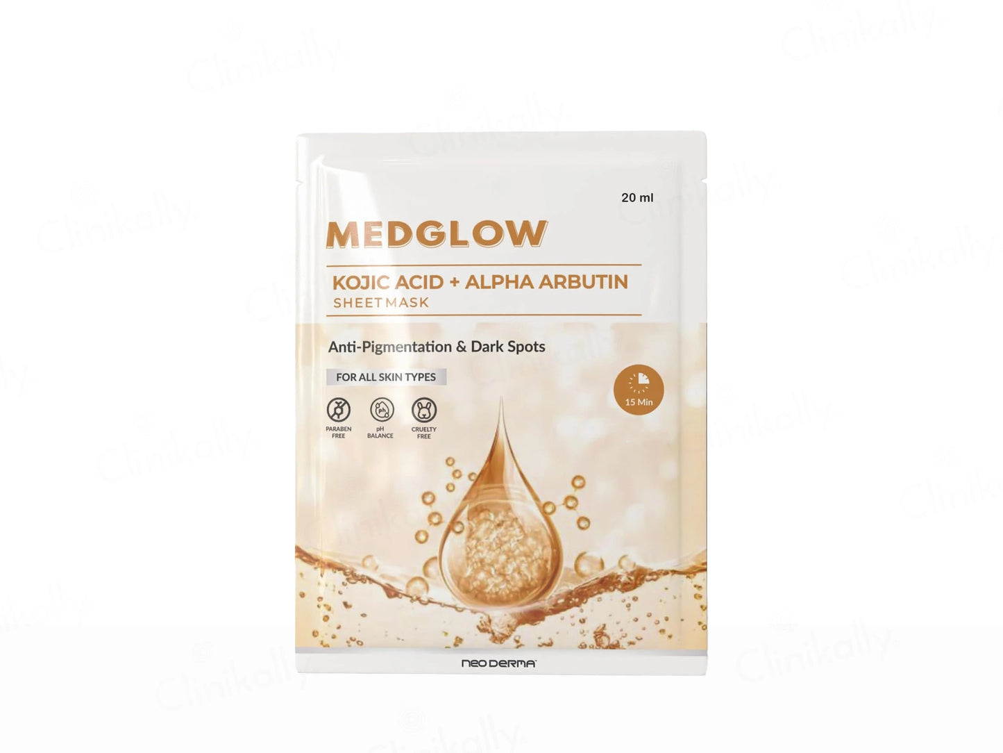 Medglow Kojic Acid  Alpha Arbutin Face Sheet Mask