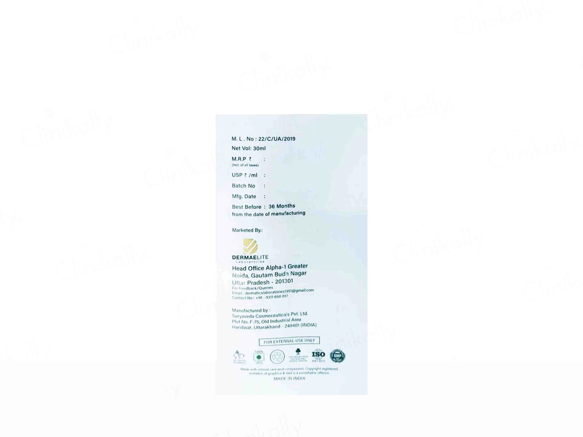 Mel-G Brightening and  De-Pigmentation Face Serum