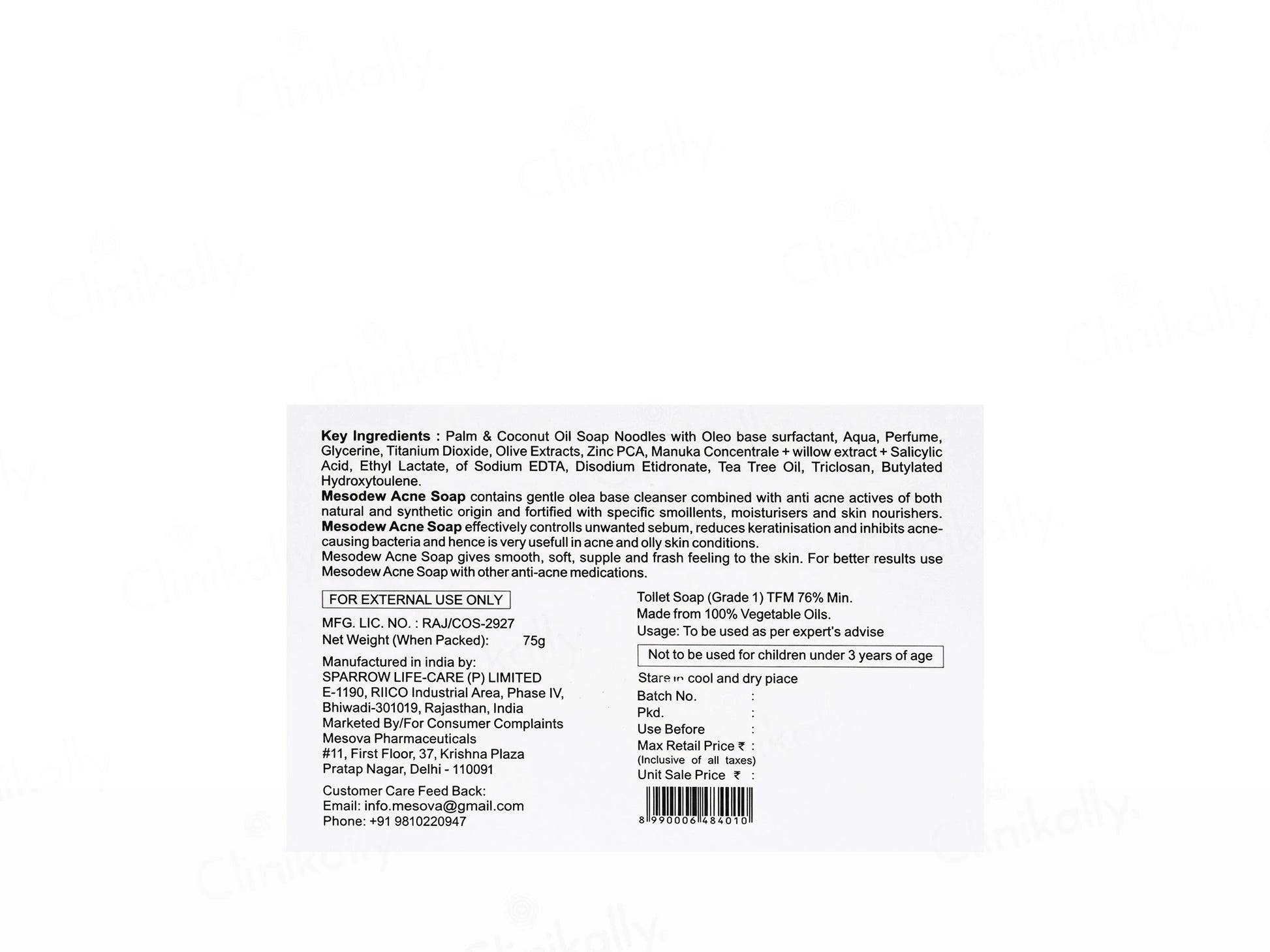 Mesodew Acne Soap