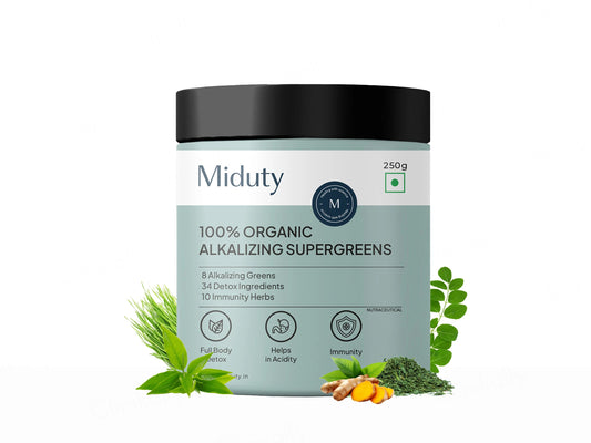 Miduty 100 Percent Organic Alkalizing Supergreens Powder
