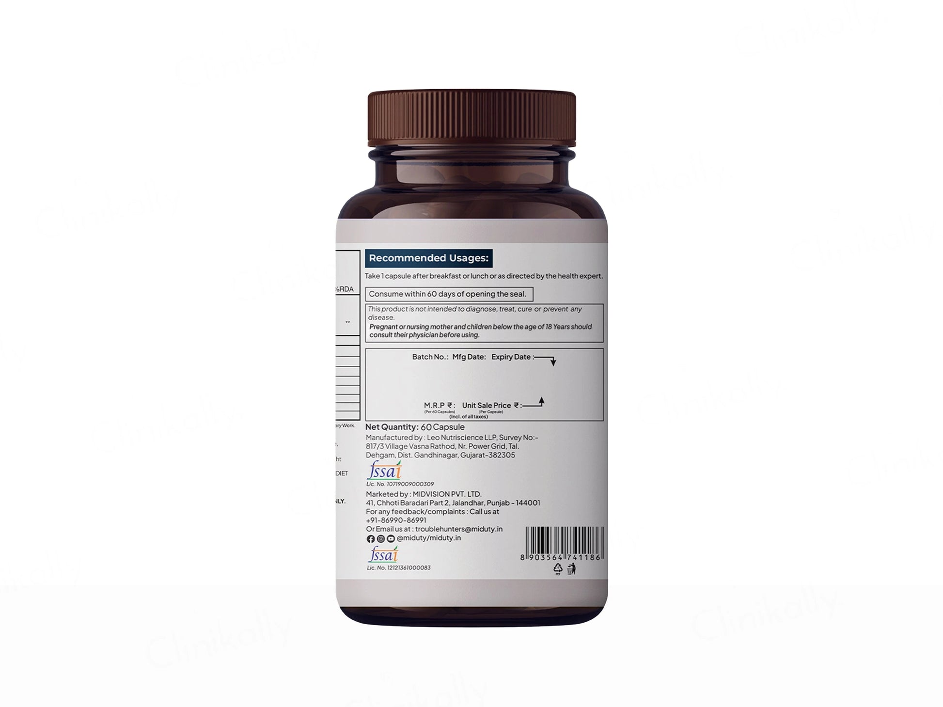 Miduty A.D.K Vitamin D3  Vitamin K2  Vitamin A Capsule