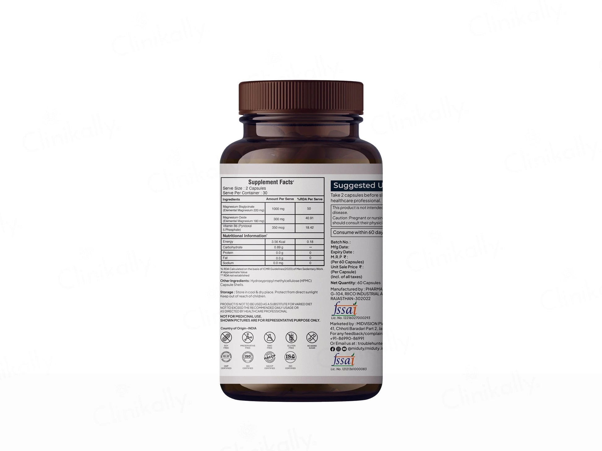 Miduty Chelated Magnesium Relax Capsule