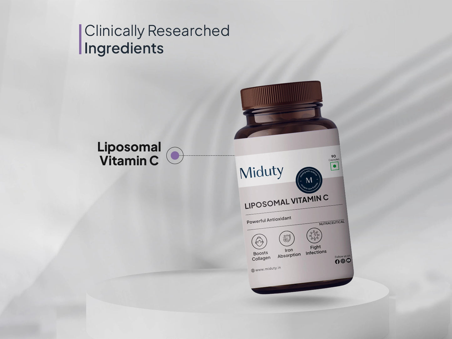 Miduty Liposomal Vitamin C Powerful Antioxidant Capsule