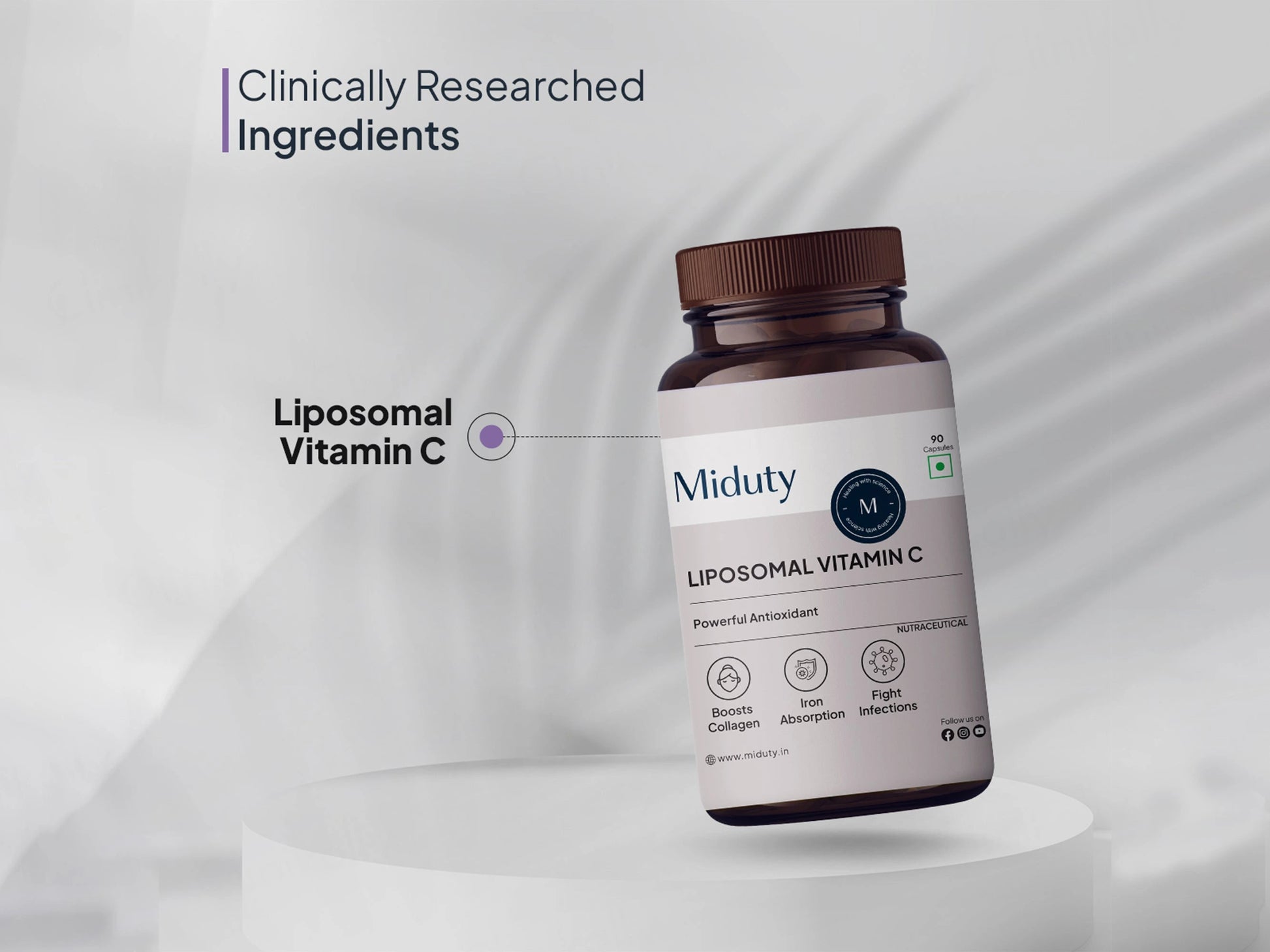 Miduty Liposomal Vitamin C Powerful Antioxidant Capsule