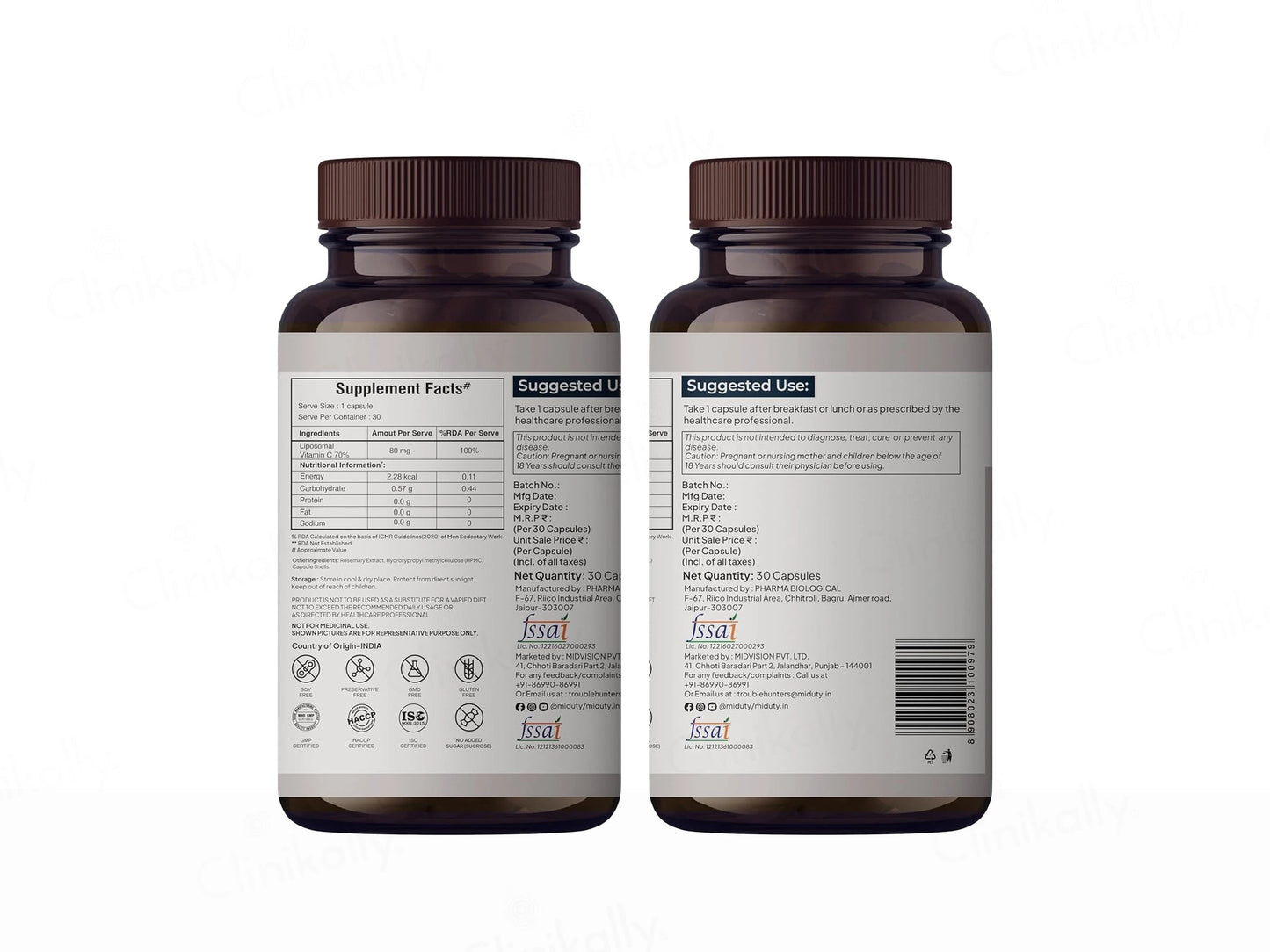 Miduty Liposomal Vitamin C Powerful Antioxidant Capsule