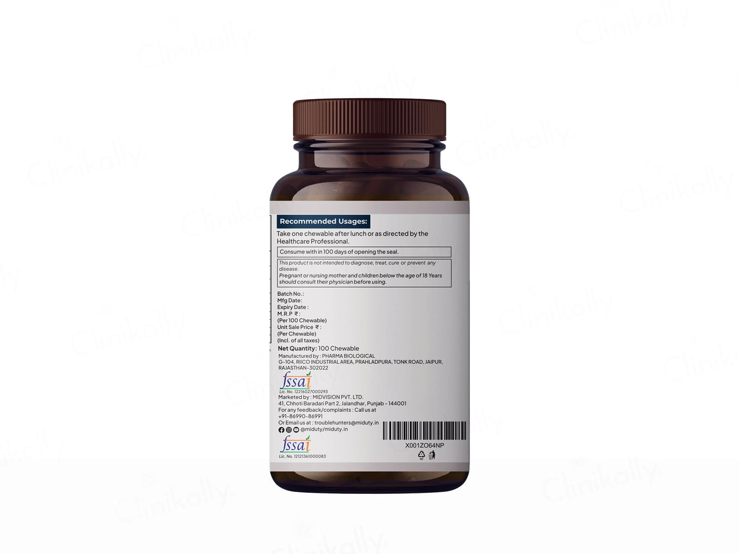 Miduty Methyl B-12 and  Folate Chewable Tablet