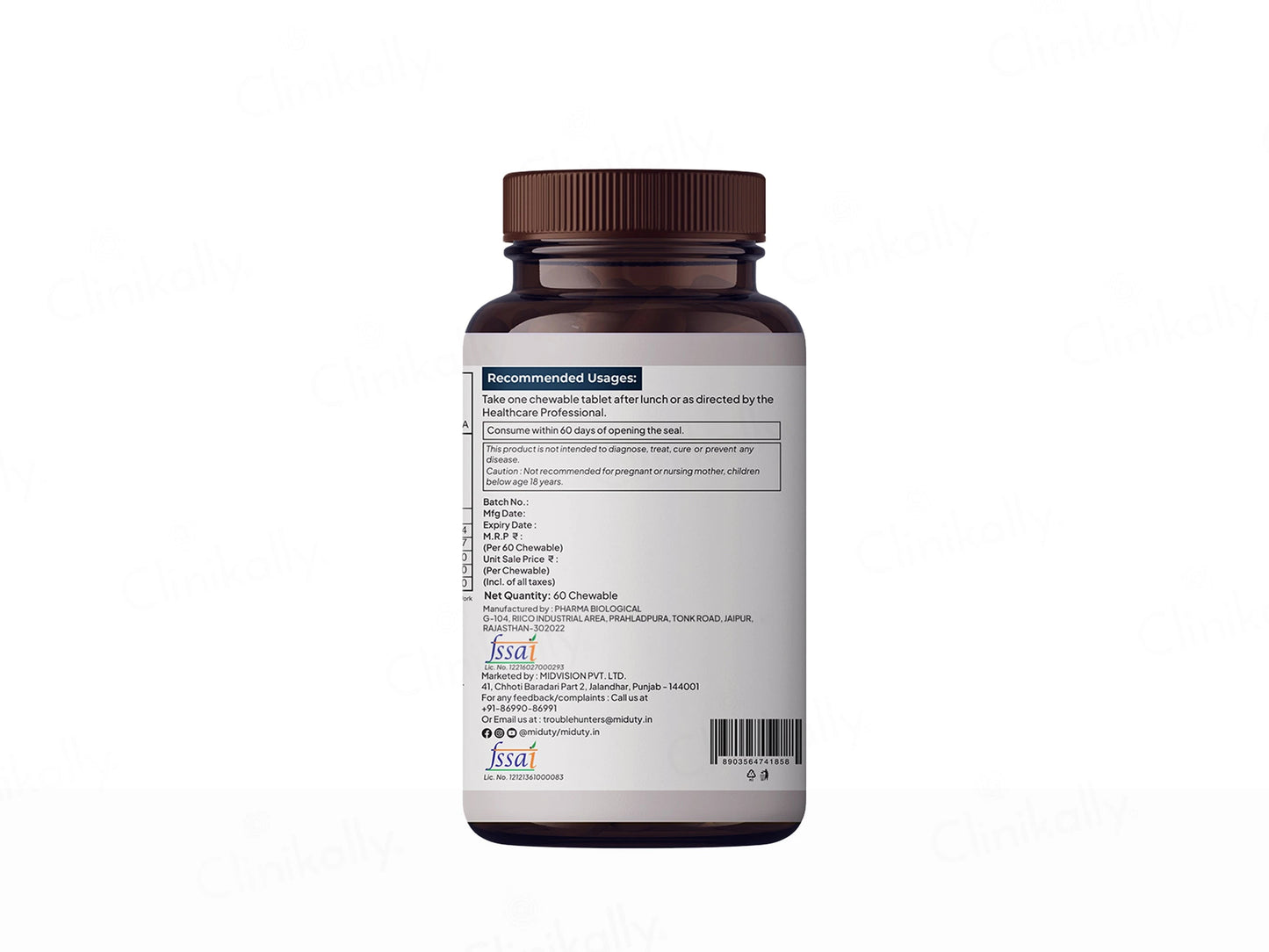 Miduty Methyl B-12 and  Folate Chewable Tablet