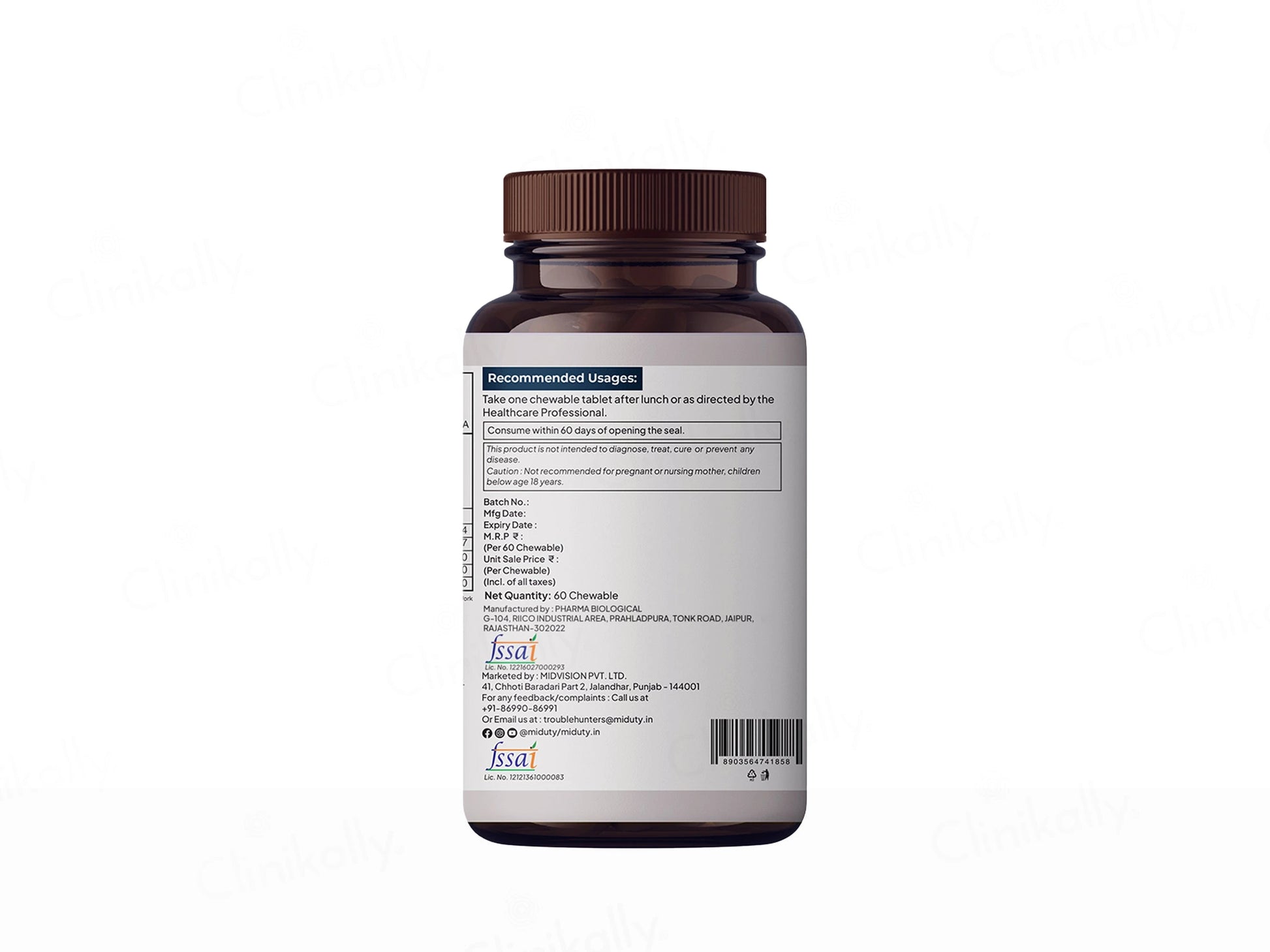 Miduty Methyl B-12 and  Folate Chewable Tablet