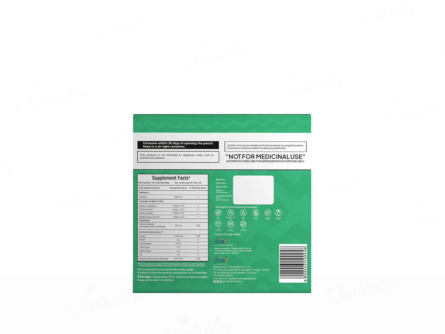 Miduty Probiotics Nutaceutical Powder For Kids