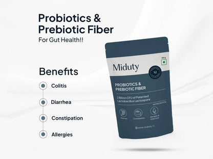 Miduty Probiotics and  Prebiotic Fiber Nutraceutical Powder