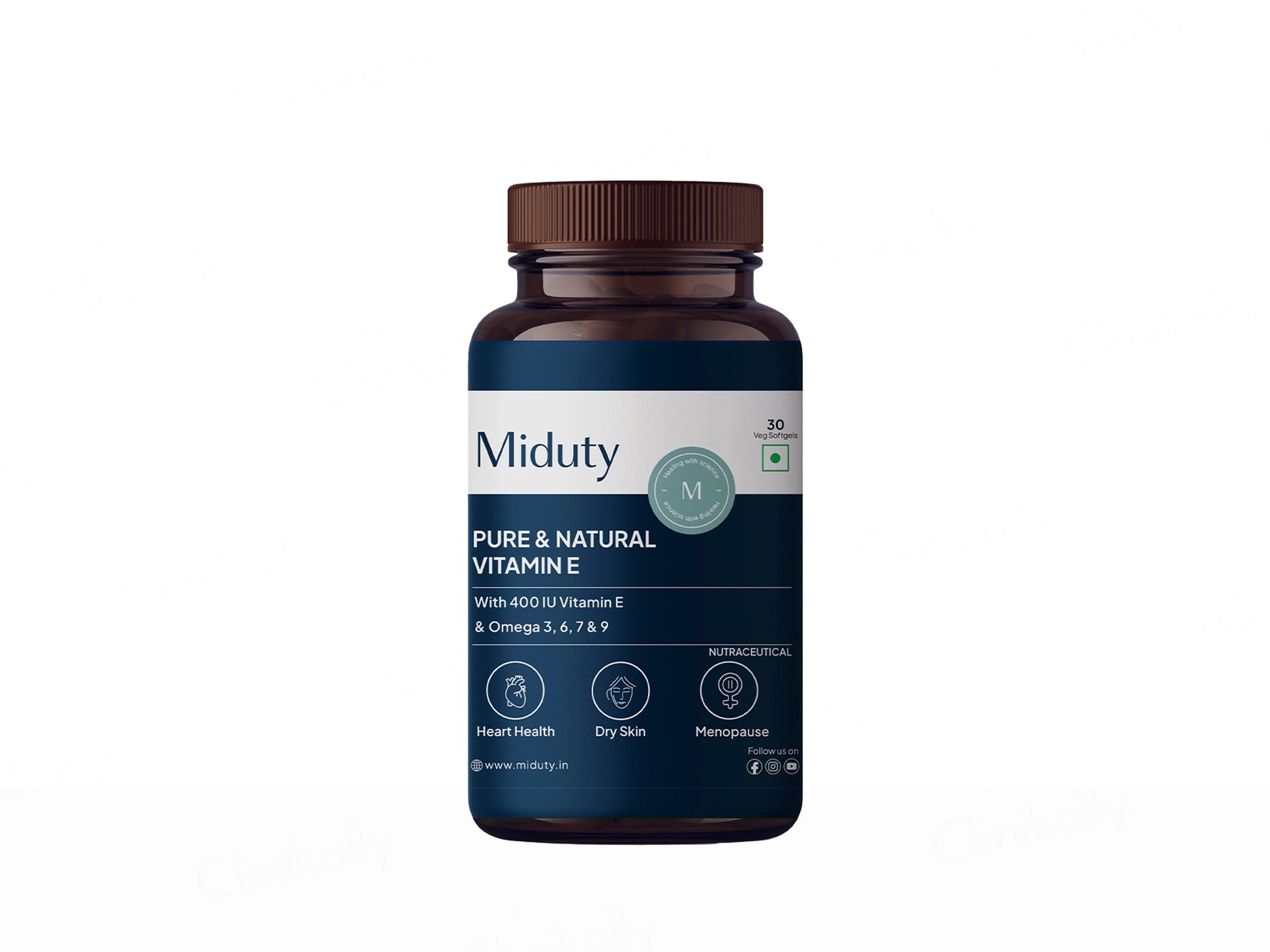 Miduty Pure and  Natural Vitamin E Veg Softgel Capsule