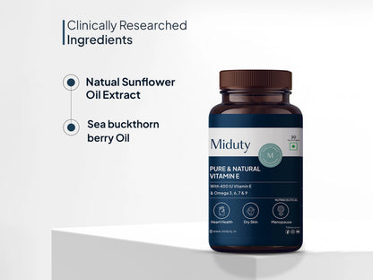 Miduty Pure and  Natural Vitamin E Veg Softgel Capsule