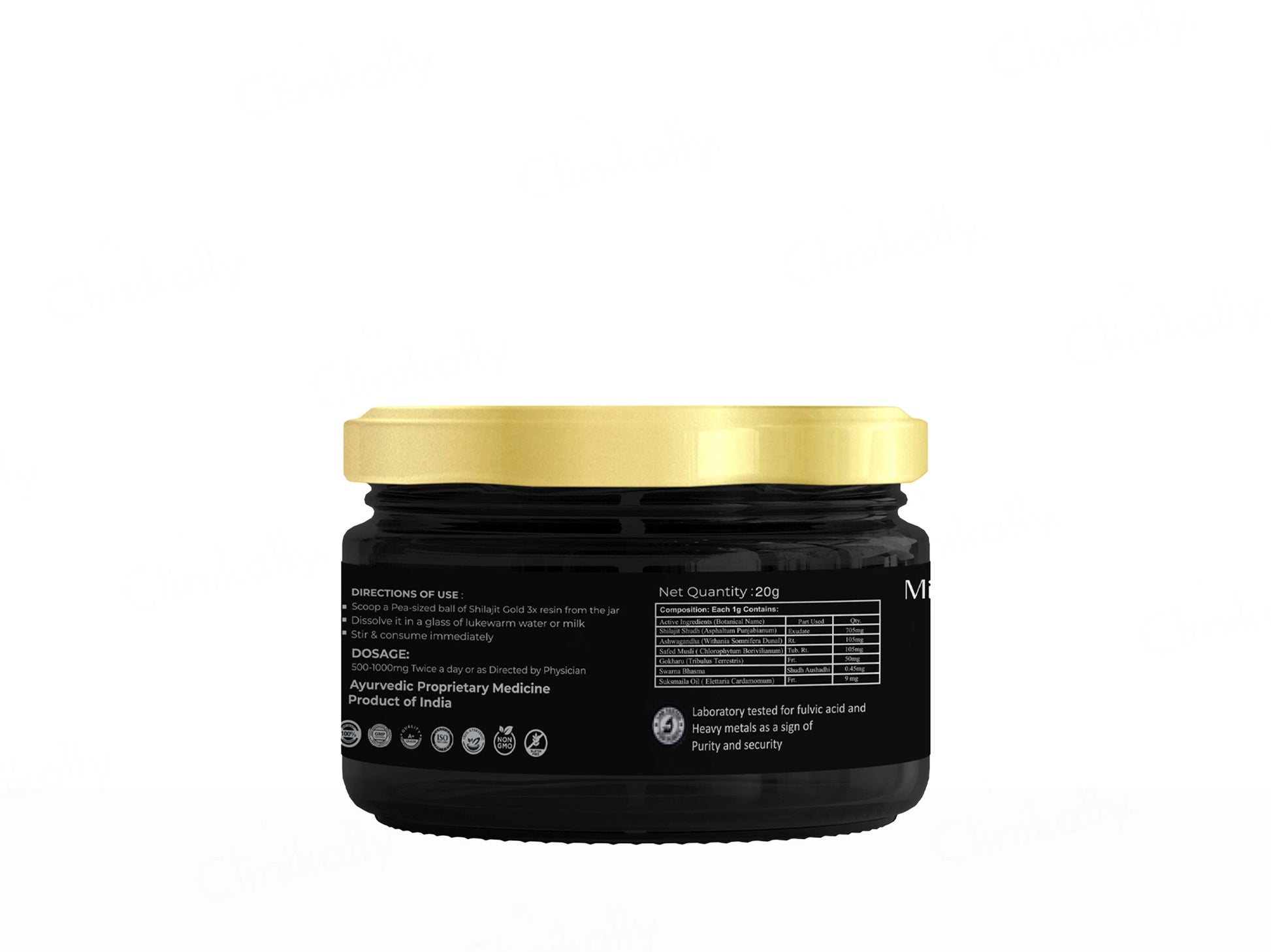 Miduty Shilajit Gold 3x Resin With Ashwagandha And Gold