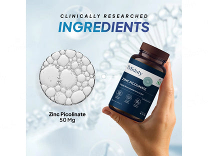 Miduty Zinc Picolinate Nutraceutical Veg Capsule